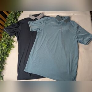 Bundle Of 2 Asher Golf Polo Shirts Men's Size Large